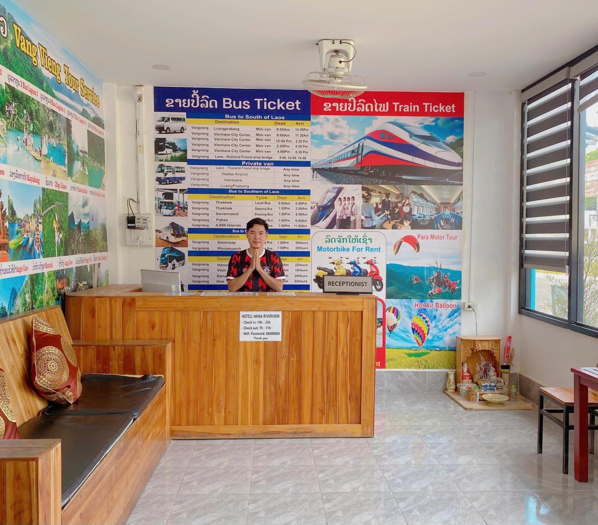 Vang Vieng Hana River View Hotel & Travel المظهر الخارجي الصورة